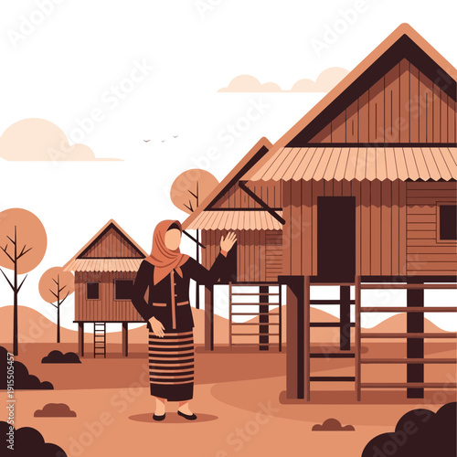 Traditional Village Life And Cultural Heritage Scene