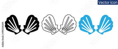 Versatile seashell icons for various design projects