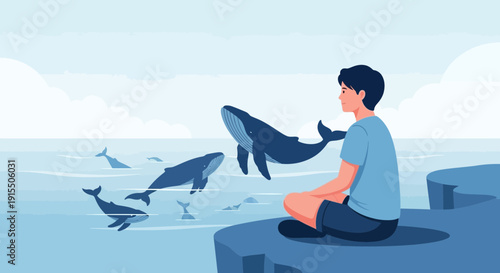 Tranquil Contemplation With Gentle Giants Of The Ocean