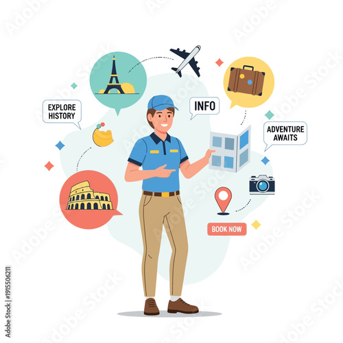 Travel Agent Offering Global Exploration And Exciting Vacation Packages