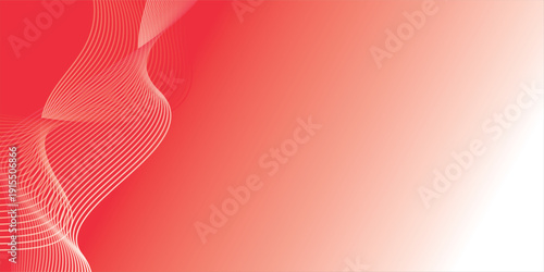 Latar belakang gelombang merah abstrak yang halus dan bergaya. Tekstur vektor EPS.