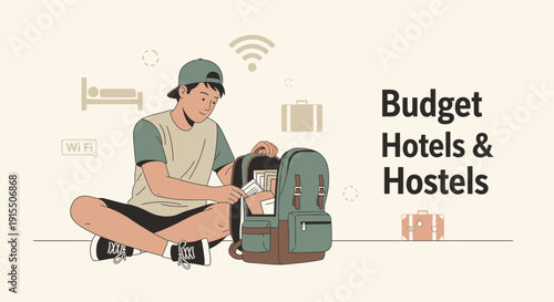 Traveler Packing For Affordable Accommodation Adventures