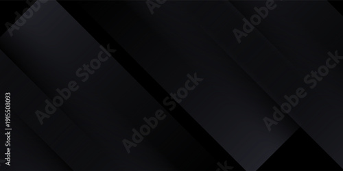 Black premium abstract background with luxury gradient geometric elements. Rich background for exclusive design. - Vector