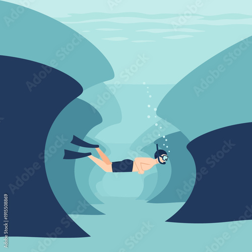 Underwater Exploration Discovering Ocean Depths Through Snorkeling Adventure