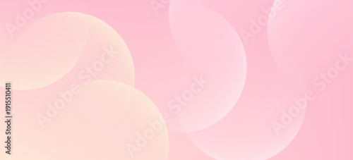 Minimalist banner background, pastel pink and yellow gradient. Geometric circle effect style, abstract background. eps 10 vector
