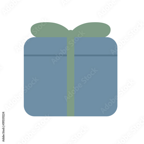 北欧風のシンプルなギフトボックスアイコン プレゼント フラットデザイン