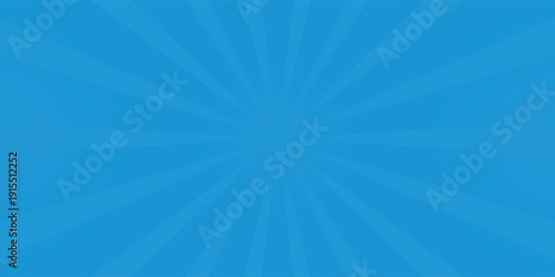 Comic background. Pop art texture. Starburst cartoon style. Anime design with explosion effect for print. Blue backdrop with halftone gradient.