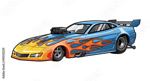 Custom Painted Racing Sports Car.