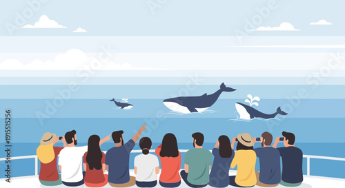 Whale Watching Expedition Excites Diverse Crowd On Boat Deck