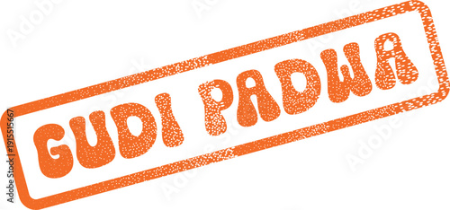 Gudi Padwa Indian New Year Festival Auspicious Spring Celebration Stamp Design Graphic