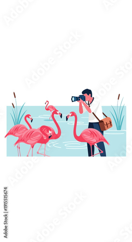 Wildlife Photographer Captures Flamingos In Their Natural Habitat