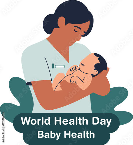 World health day focus on baby health and wellness with mother s care