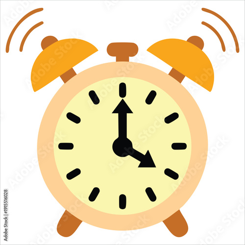 Time Passing Quickly Concept with a Flying Clock Isolated Vector Illustration on White Background