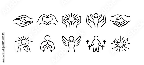 Banking and finance icon set. Flat financial management, currency symbols collection.