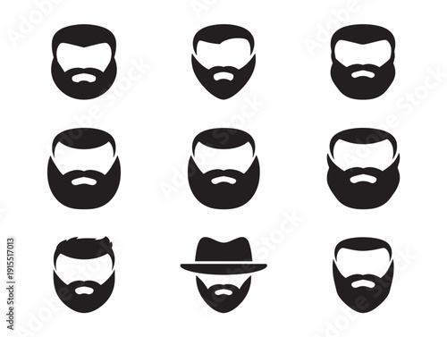 Stylish hairstyle silhouette with fashionable hair line art