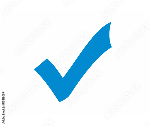 A blue checkmark icon on a white background for approval and confirmation