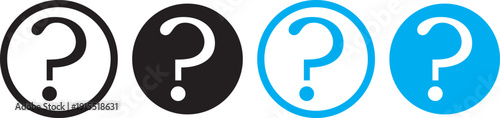 Question mark icon vector. customer support icon symbol. minimal question mark speech bubble icon set vector outline to filled symbols for faq help support. question mark symbol vector icon set