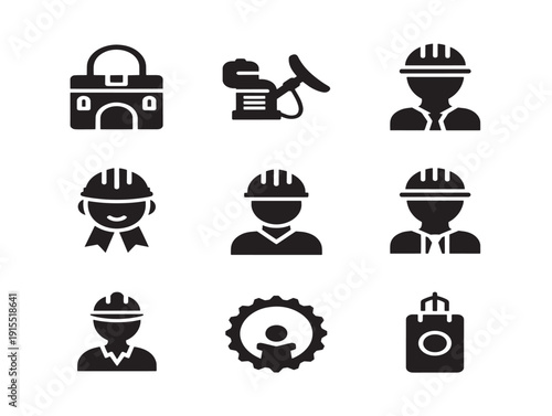 Innovative engineer silhouette for stunning construction designs