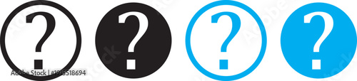Question mark icon vector. customer support icon symbol. minimal question mark speech bubble icon set vector outline to filled symbols for faq help support. question mark symbol vector icon set