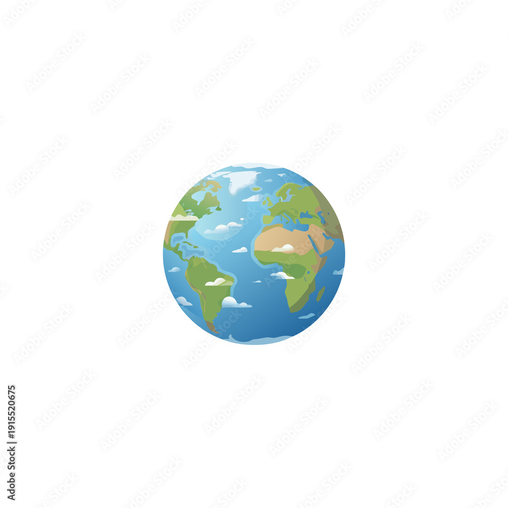 Fototapeta premium earth globe on white background