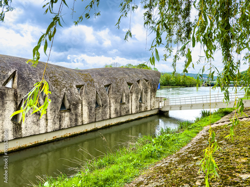 Street view of the old village in Schengen, Luxembourg