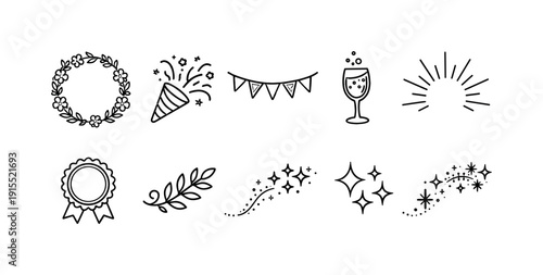 Fitness and gym outline icon set for health, exercise, and workout enthusiasts