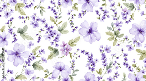 Light Garden Bloom Watercolor Background with Natural Texture