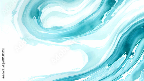 Vector Abstract fluid art in shades of turquoise and teal, creating a sense of movement, depth, and artistic expression, perfect for modern design and creative projects Design