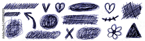 Creative messy pen scribble lettering with scratch effect, hand drawn doodle marker look. Messy pen scribble strokes, scratch circles, pencil and crayon texture.