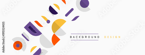 Abstract geometric shapes overlap, creating modern design. Soft colors, minimalist style, suitable for backgrounds.