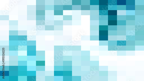 Vector Abstract mosaic of blue and turquoise pixels creating a visually interesting background, evoking digital art and modern design for graphic resources.