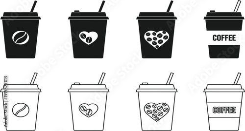 Eye Icon Set with Vision Symbols, Love Heart Eye, Abstract Sight and View Elements for Security, Healthcare, Technology, and Design Projects