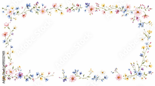 Blush and Sage Watercolor Flower Background for Branding