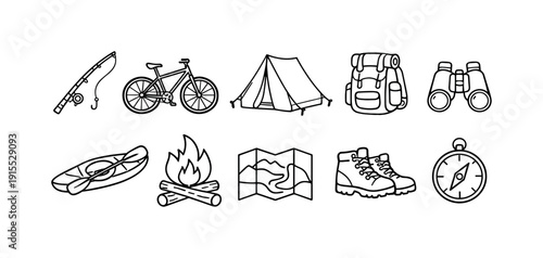 Fitness and gym flat icon set. Exercise, bodybuilding, workout flat icon collection