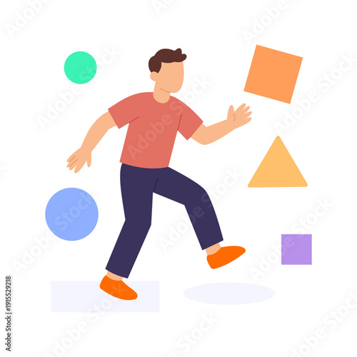 Team Building Games, strengthening trust collaboration and morale, Flat vector character illustration