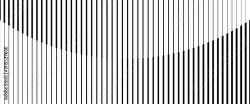 Thin line halftone gradient texture. Fading vertical stripe gradation background. Repeating wide pattern backdrop. Black parallel lines wallpaper for overlay, print, cover, banner, poster. Vector