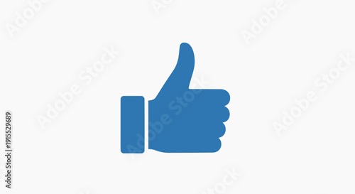 Blue Thumbs Up Icon: Positive Feedback and Approval Symbol.