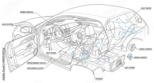 Detailed Architectural Blueprint of Building Design.