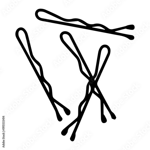 Simple Bobby Pins Illustration