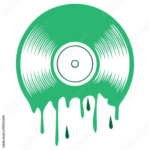 Melting Vinyl Music Disc