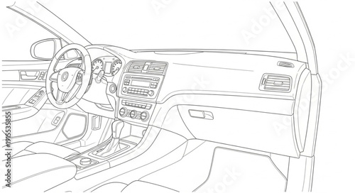 Detailed Technical Drawing of Engine.