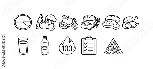 Pet care flat icon set. Animal, veterinary, grooming icons for pet services