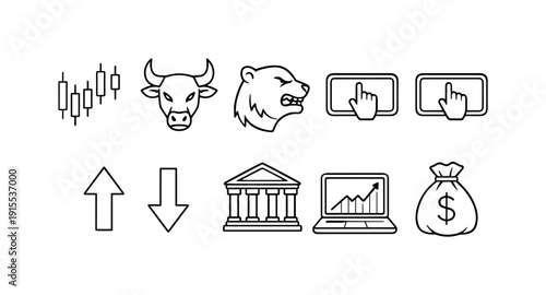 Technology, gadgets flat icon set. Smartphones, computers, electronics flat collection