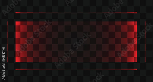 Vibrant red light effect on dark background with glowing edges and gradient shading