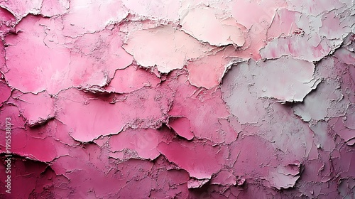 A rich textured surface displays artistic impasto paint strokes in various shades of pink and purple