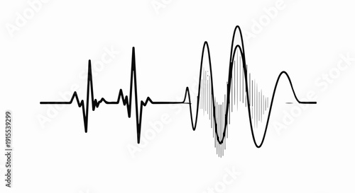 Abstract sound wave visualization representing audio data and signal analysis.