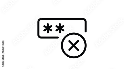 Simple icon representing error or invalid input with asterisk and cross symbols.