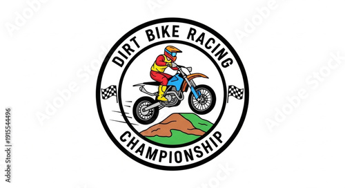 Dirt Bike Racing Championship Logo.