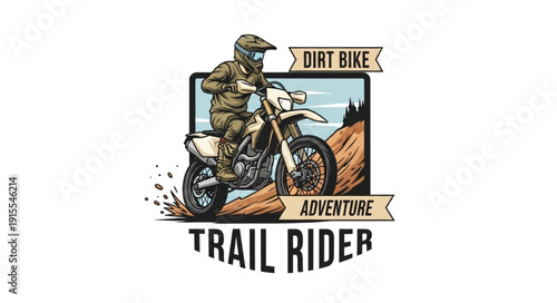 Dirt Bike Rider Adventure Illustration.