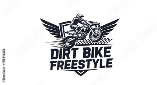 Dirt Bike Freestyle Logo Design.